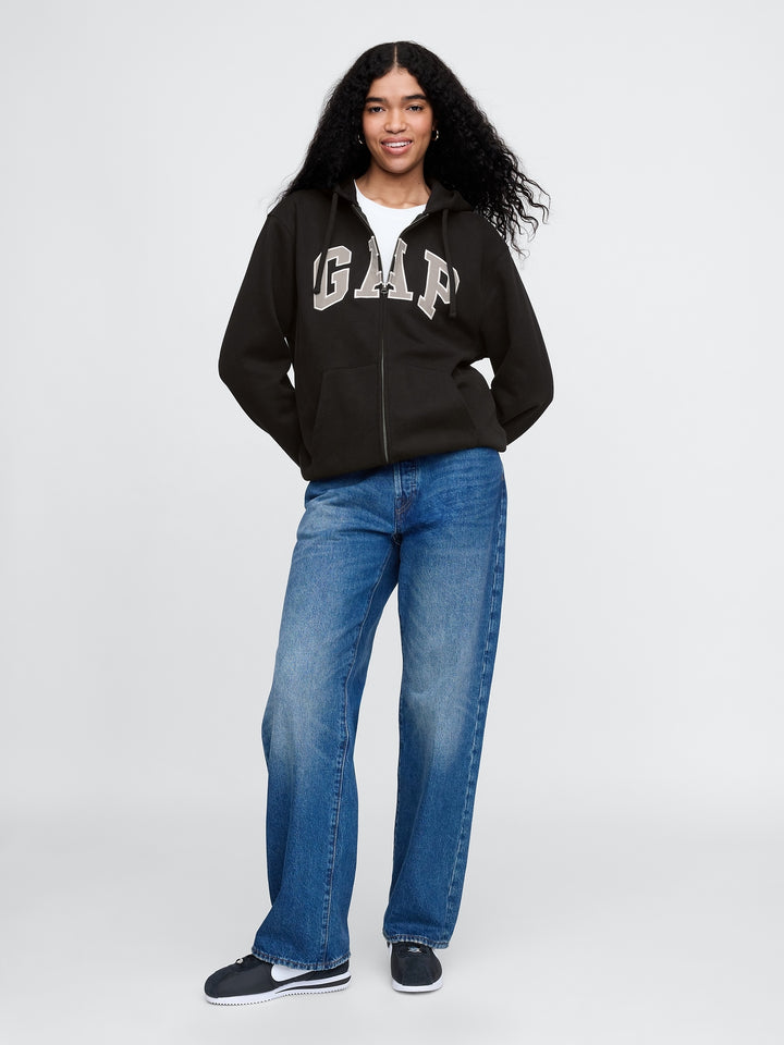 GAP VintageSoft Arch Logo Full-Zip Hoodie