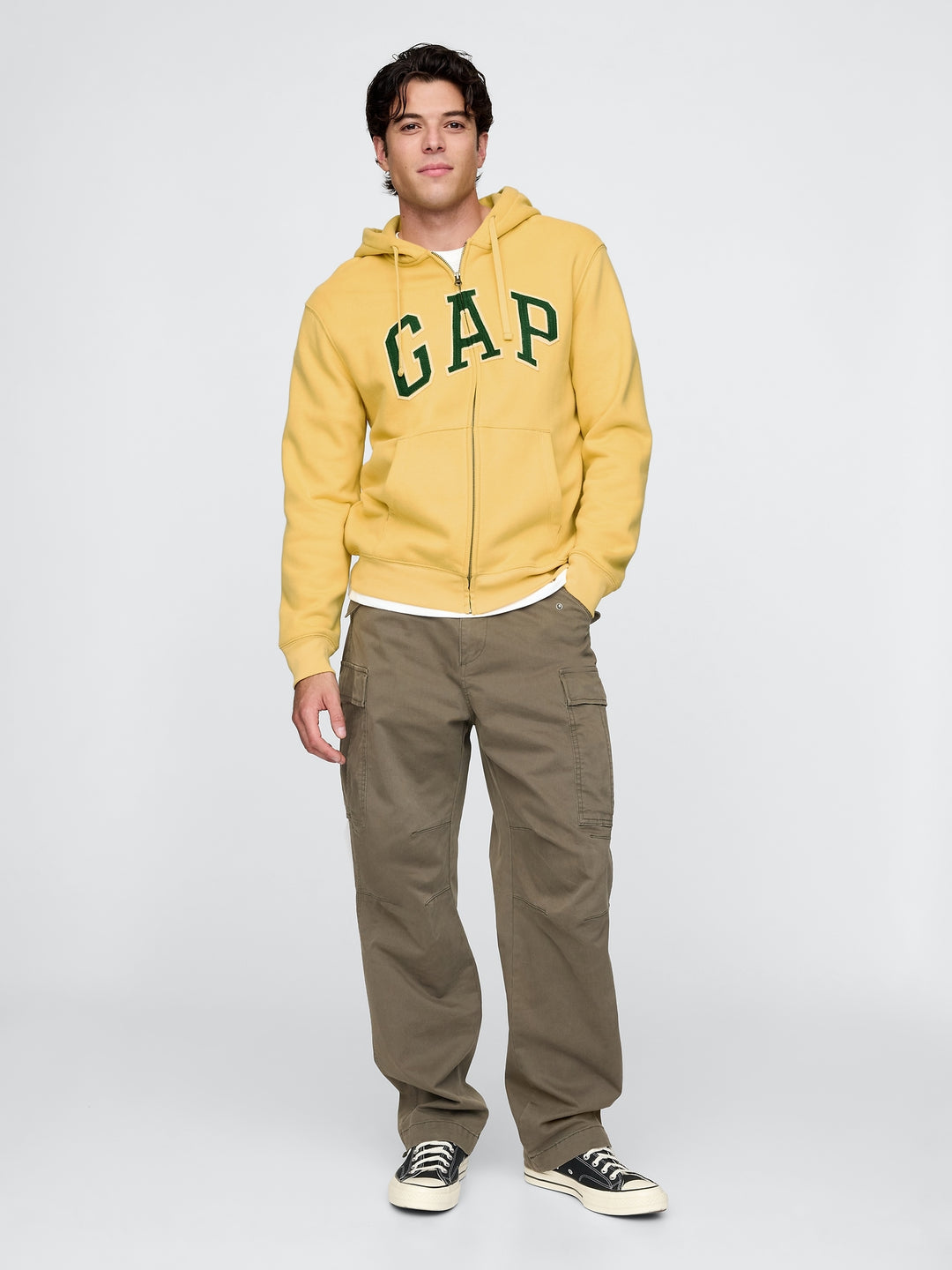 GAP VintageSoft Arch Logo Full-Zip Hoodie