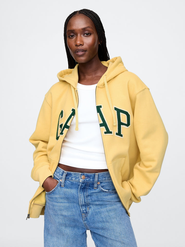 GAP VintageSoft Arch Logo Full-Zip Hoodie