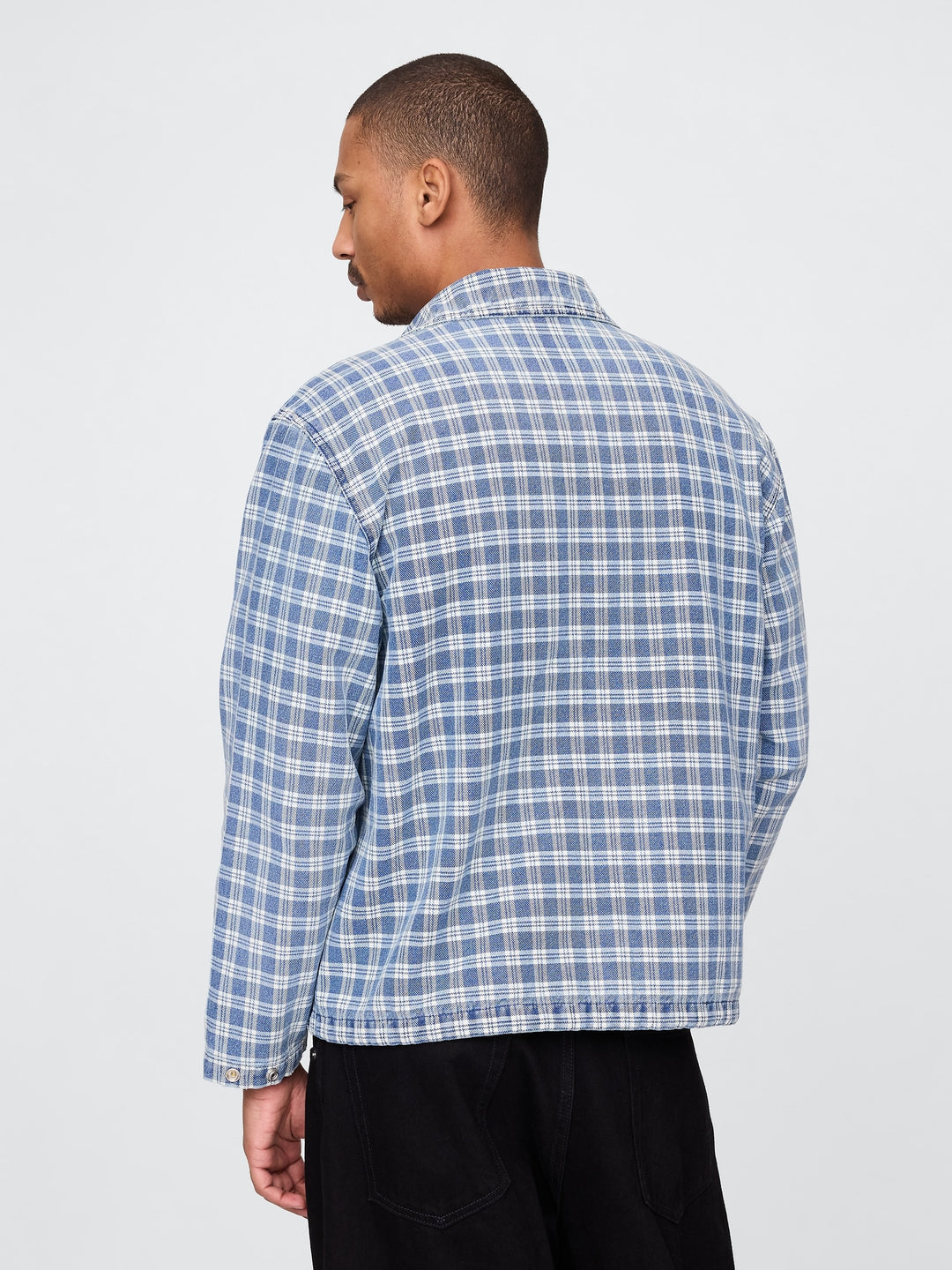GAP Denim Check Coaches Jacket