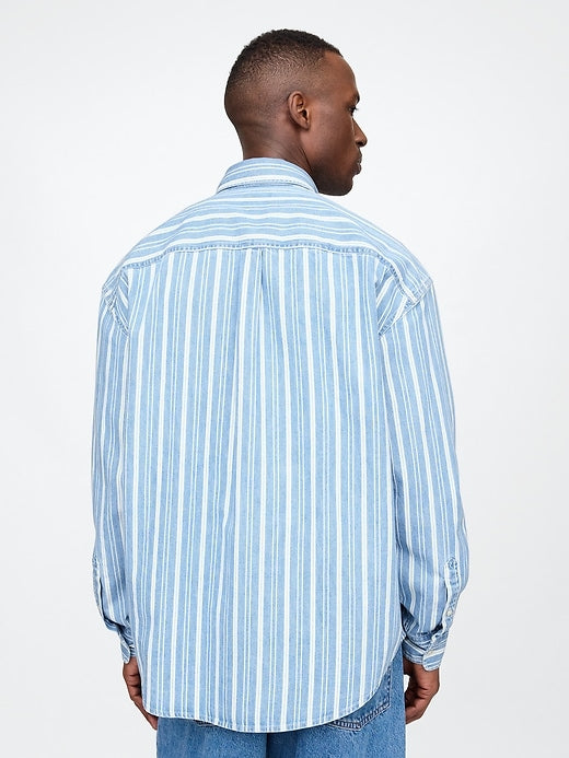 Gap Embroidered Denim Big Shirt