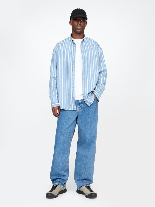 Gap Embroidered Denim Big Shirt