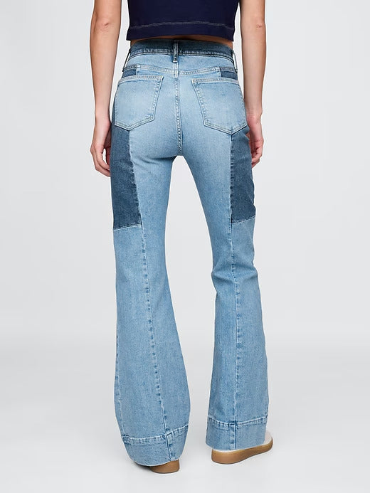 Gap High Rise Braided '70s Flare Jeans