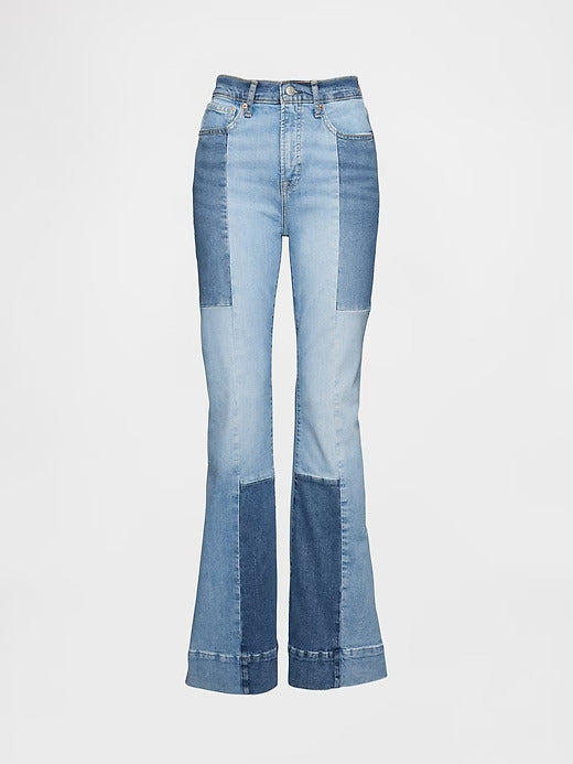 Gap High Rise Braided '70s Flare Jeans