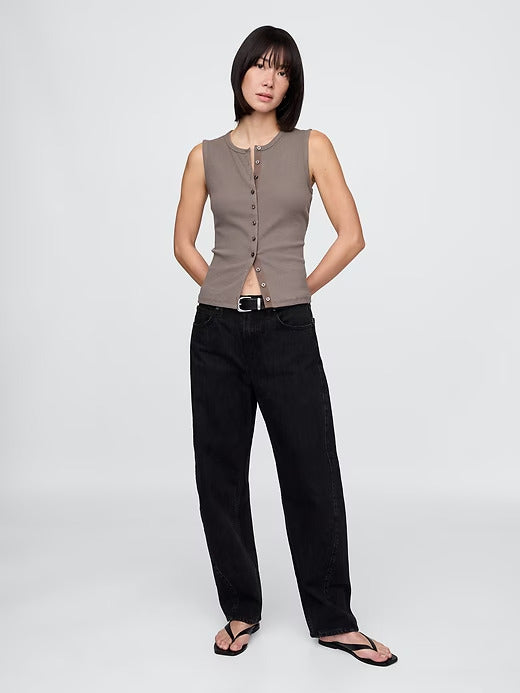 Gap Modern Rib Cardigan Vest