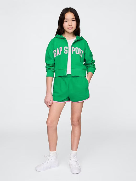 Gap Kids VintageSoft Cropped Logo Zip Hoodie