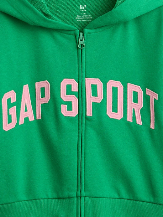 Gap Kids VintageSoft Cropped Logo Zip Hoodie