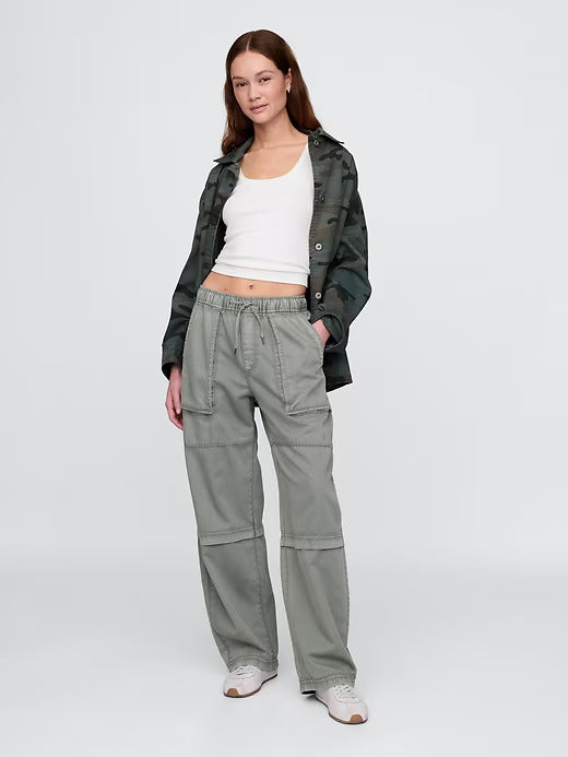 Gap Mid Rise Easy Utility Barrel Pants