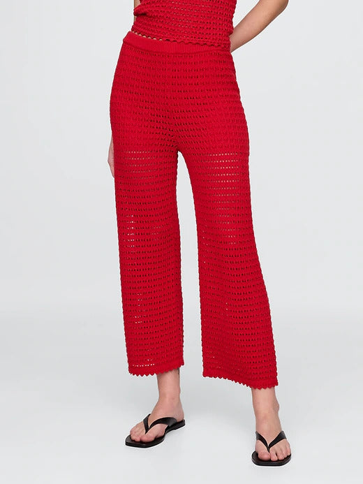 Gap 100% Cotton Crochet Ankle Pants