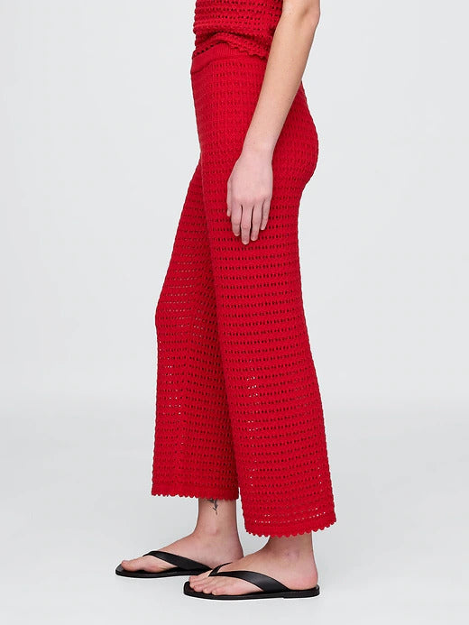 Gap 100% Cotton Crochet Ankle Pants