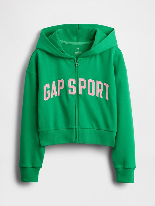 Gap Kids VintageSoft Cropped Logo Zip Hoodie