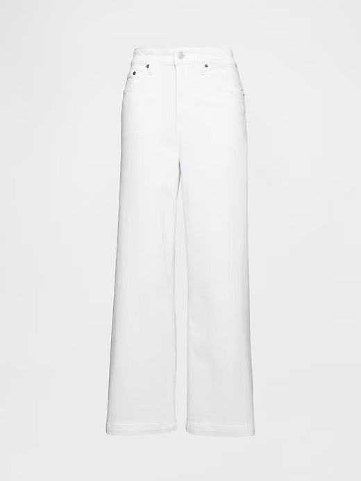 Gap Curvy High Rise Stride Wide-Leg Ankle Jeans