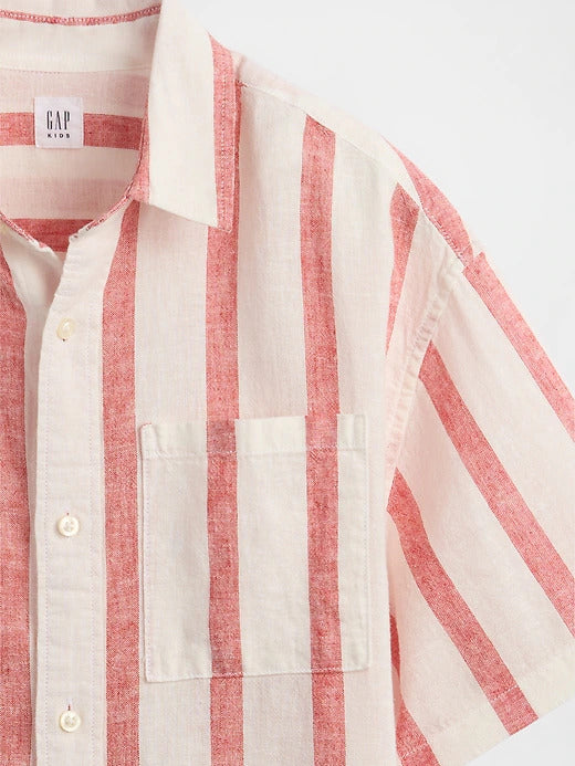 Gap Kids Linen-Cotton Relaxed Shirt