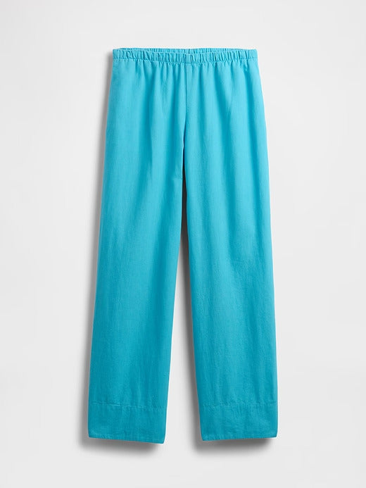 Gap Linen-Blend Easy Wide-Hem Pants