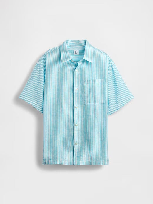 Gap Kids Linen-Cotton Relaxed Shirt