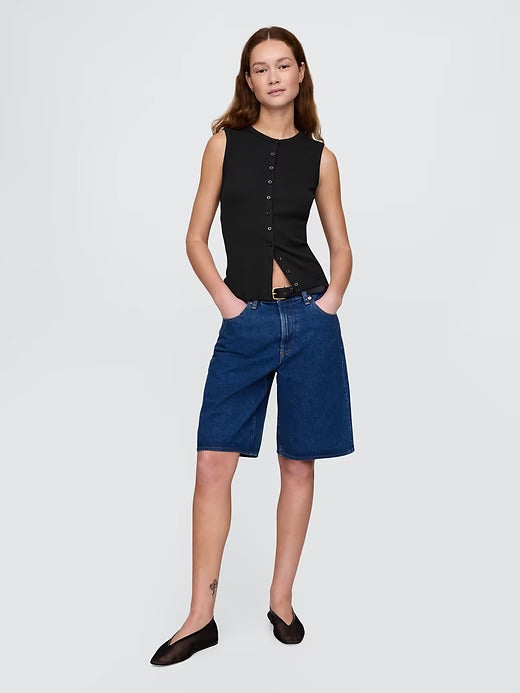 Gap Modern Rib Cardigan Vest