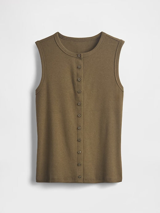 Gap Modern Rib Cardigan Vest