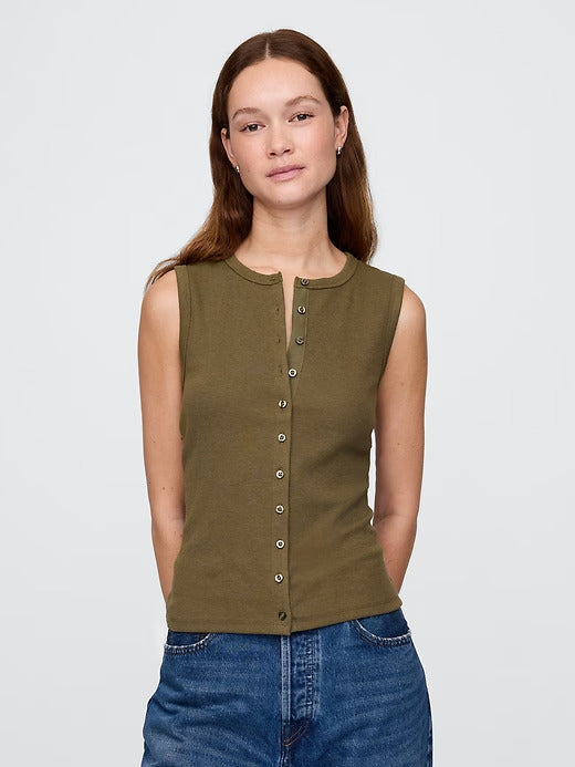 Gap Modern Rib Cardigan Vest