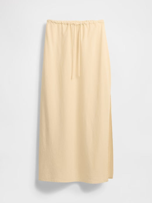 Gap Linen-Blend Midi Skirt