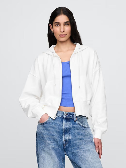 Gap Heavyweight French Terry Oversized Zip Wedge Hoodie