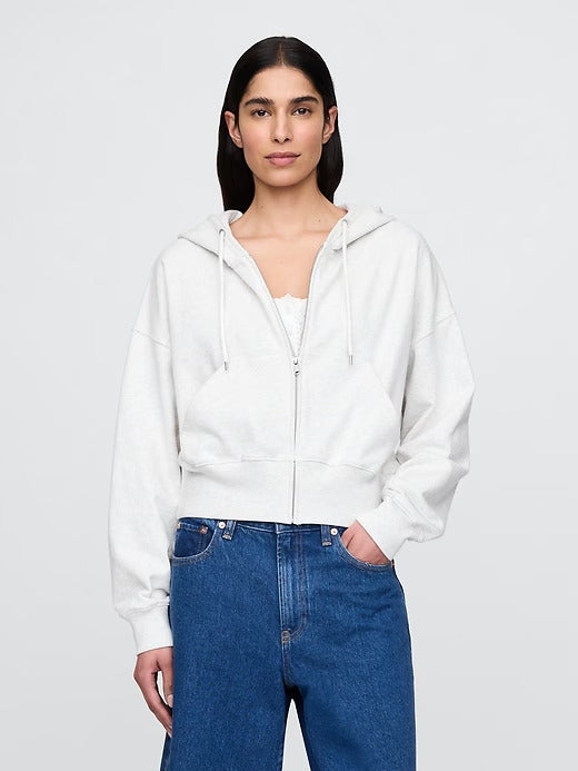 Gap Heavyweight French Terry Oversized Zip Wedge Hoodie