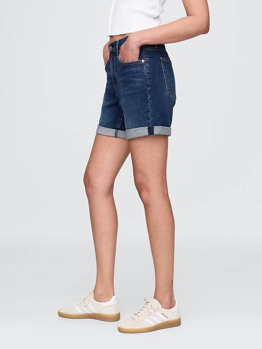 Gap 5" Mid Rise Denim Girlfriend Shorts
