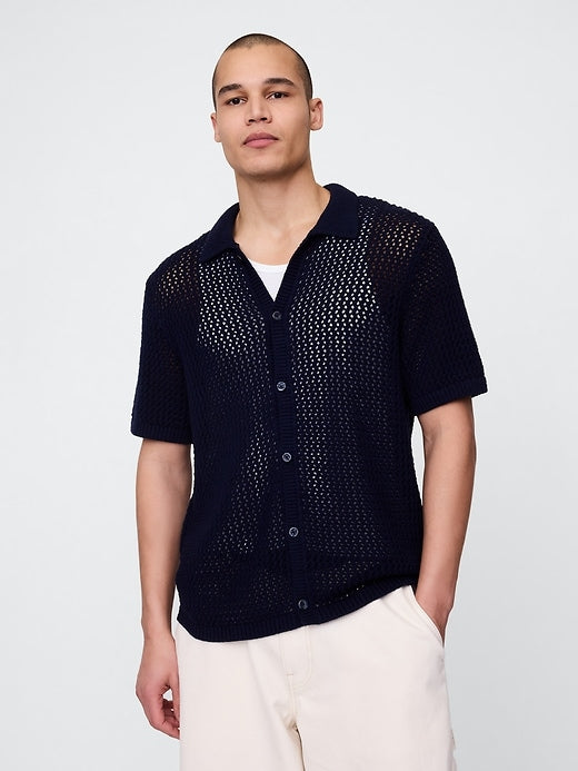 Gap Mesh Sweater Shirt