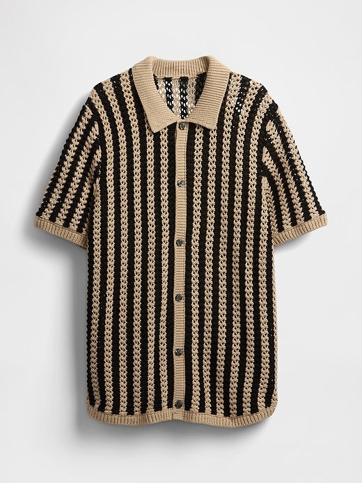Gap Mesh Sweater Shirt