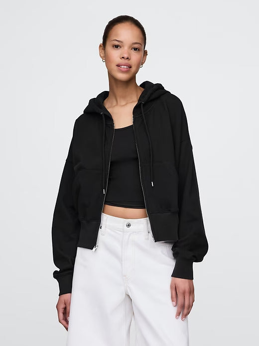 Gap Heavyweight French Terry Oversized Zip Wedge Hoodie