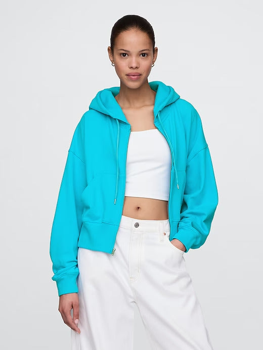 Gap Heavyweight French Terry Oversized Zip Wedge Hoodie
