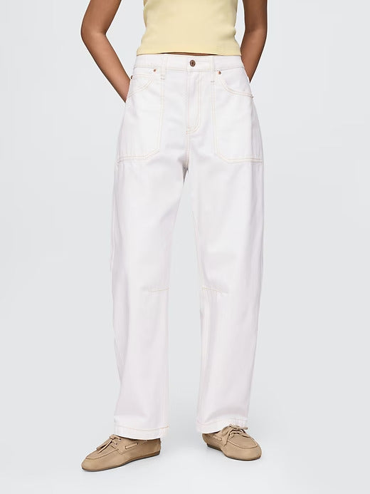 Gap Curvy High Rise Barrel Jeans