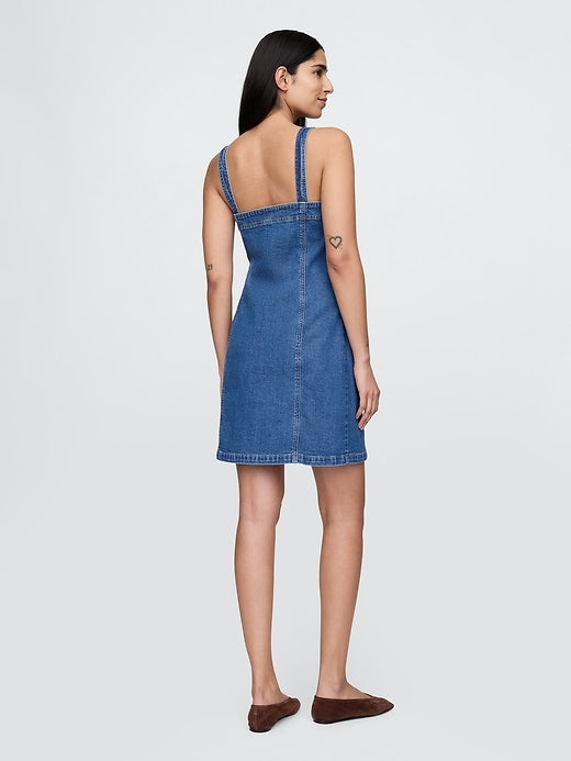Gap Denim Floral Mini Dress