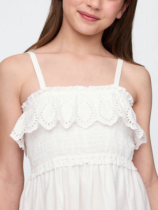 Gap Kids Smocked Ruffle Midi Dress
