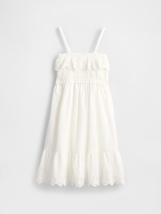 Gap Kids Smocked Ruffle Midi Dress