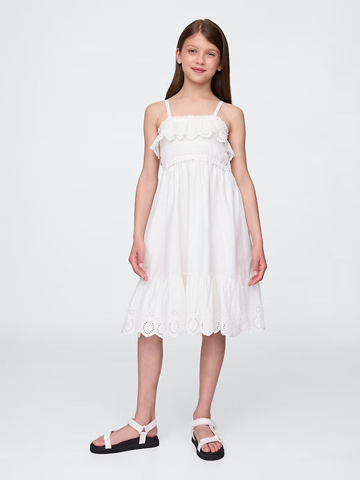 Gap Kids Smocked Ruffle Midi Dress