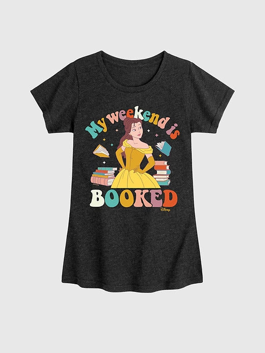 Gap Kids Disney Princess My Weekend Is Booked Belle Fitted Short Sleeve Graphic Tee