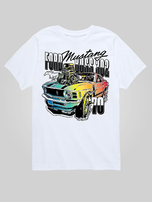 Gap Kids Ford 1970 Ford Mustang Rainbow Short Sleeve Graphic Tee