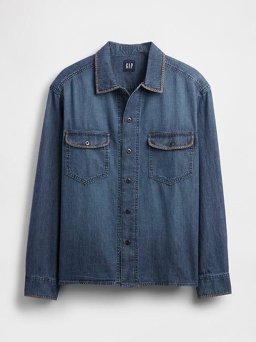 Gap Embroidered Denim Shirt