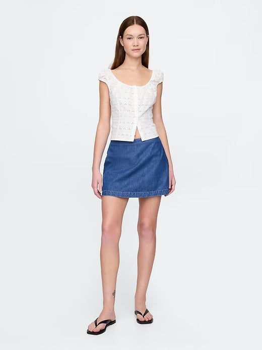Gap UltraSoft Denim Mini Skort
