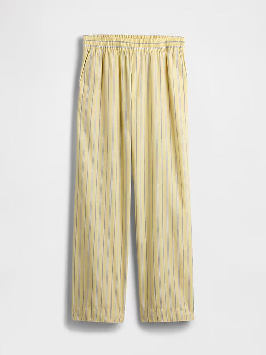 Gap Organic Cotton Poplin Easy Wide-Leg Pants