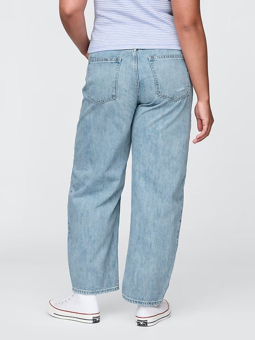 Gap Curvy High Rise Barrel Jeans