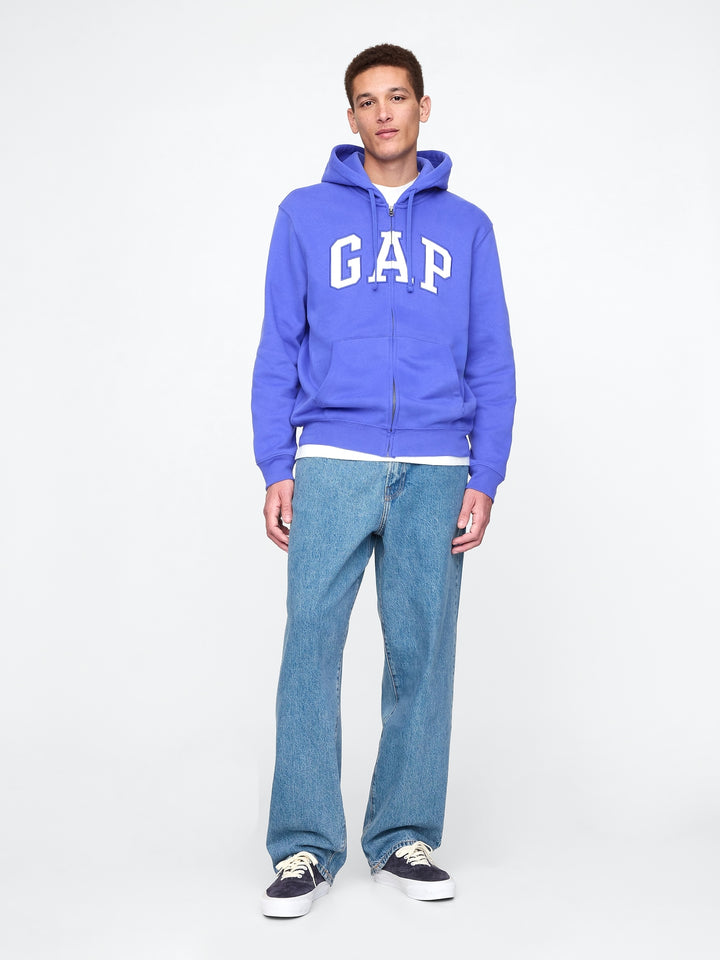 GAP VintageSoft Arch Logo Full-Zip Hoodie