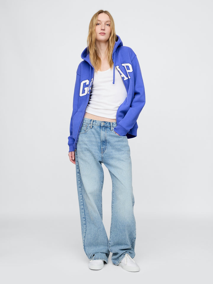 GAP VintageSoft Arch Logo Full-Zip Hoodie
