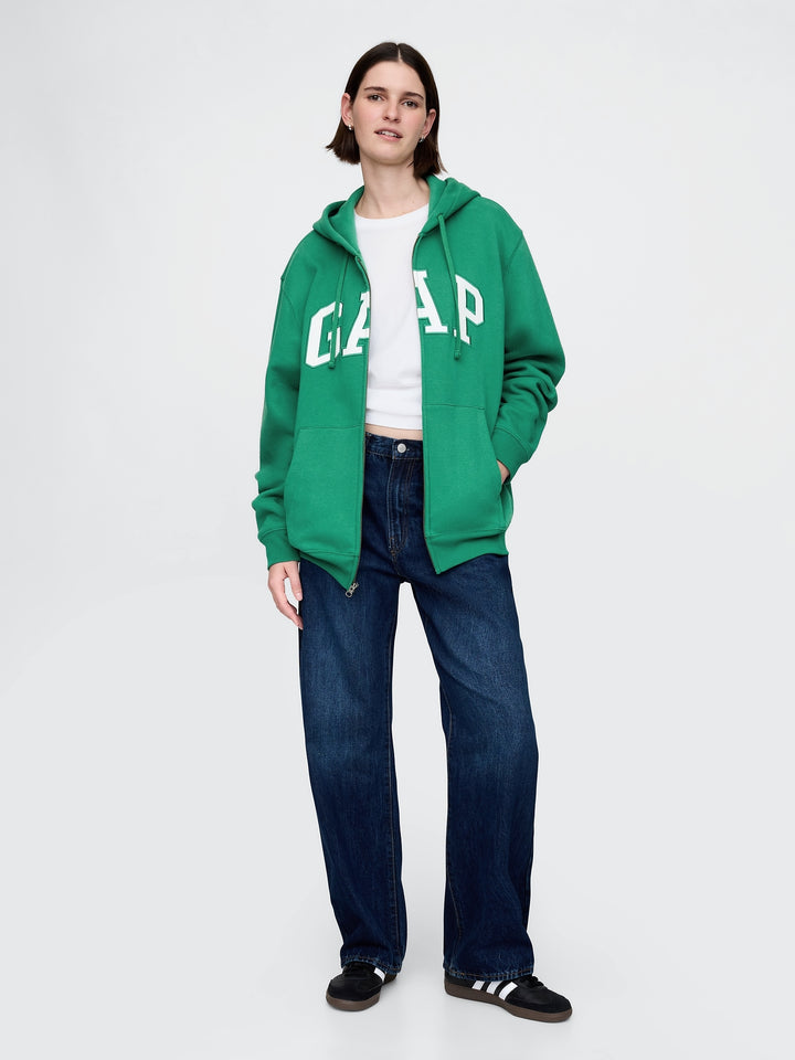 GAP VintageSoft Arch Logo Full-Zip Hoodie