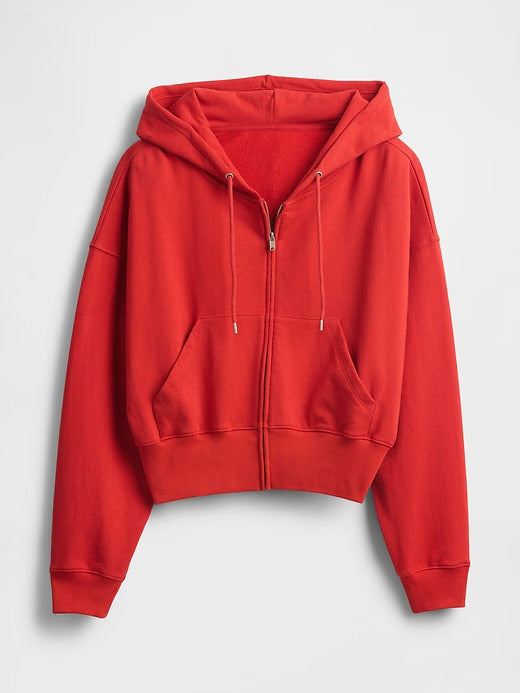 Gap Heavyweight French Terry Oversized Zip Wedge Hoodie
