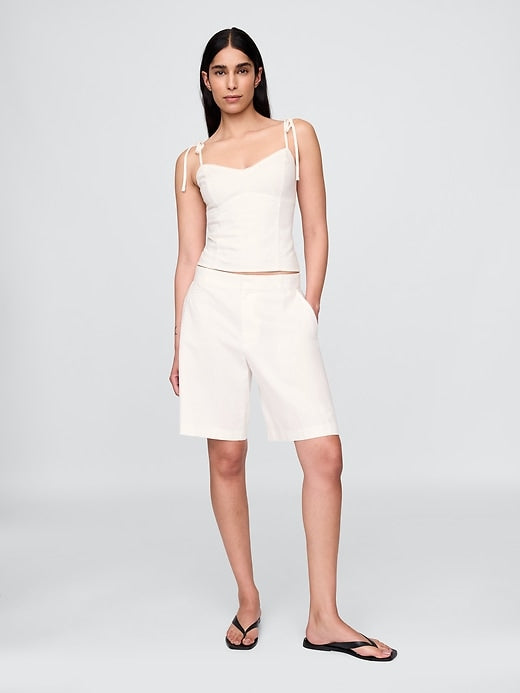 Gap Linen-Blend Tie-Strap Cami