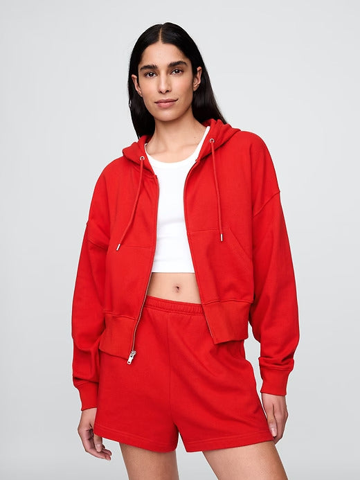 Gap Heavyweight French Terry Oversized Zip Wedge Hoodie