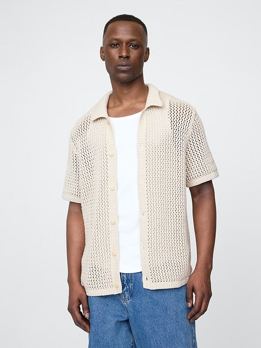 Gap Mesh Sweater Shirt