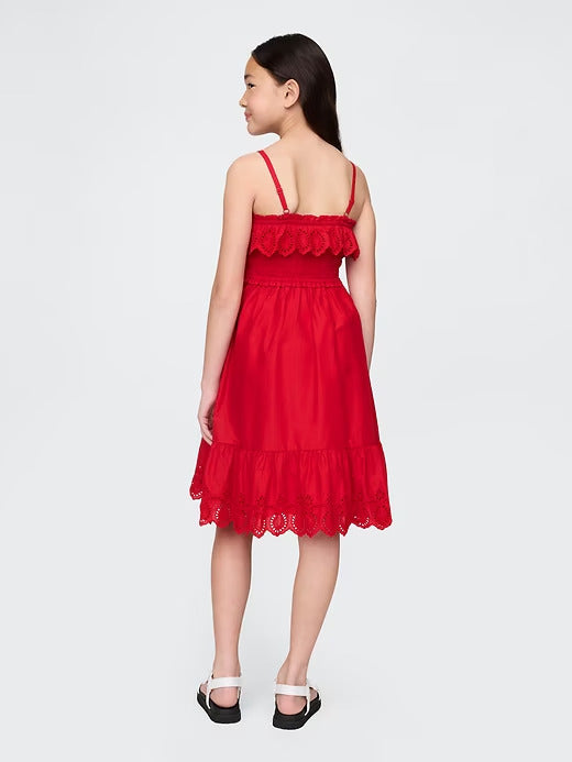 Gap Kids Smocked Ruffle Midi Dress