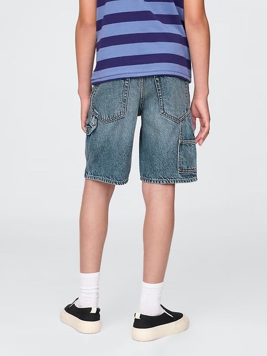 Gap Kids UltraSoft '90s Loose Denim Carpenter Shorts
